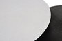GINER Y COLOMER Lot de 2 tables basses avec structure en métal, Noir et Blanc